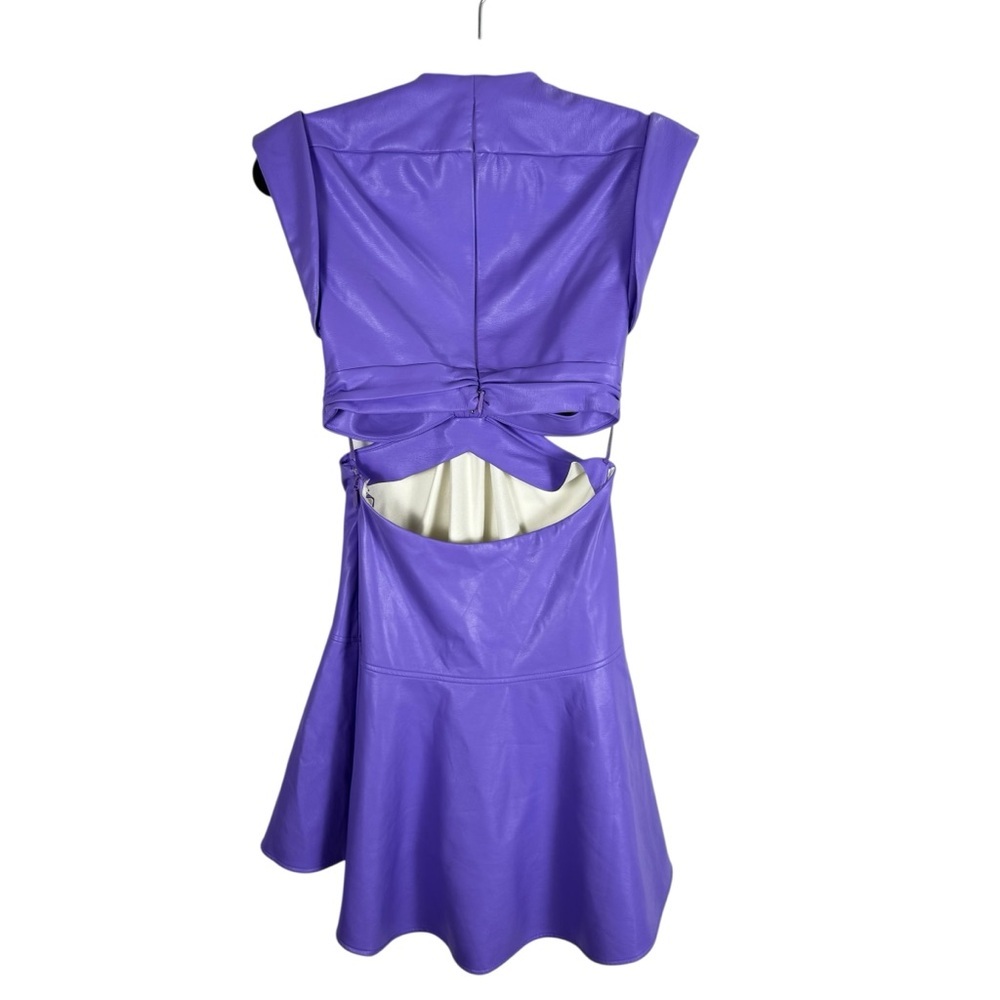 A.L.C. Womens Lexi Coated Cut Out Minidress Bellflower Lavender Sz 0 - Picture 6 of 8